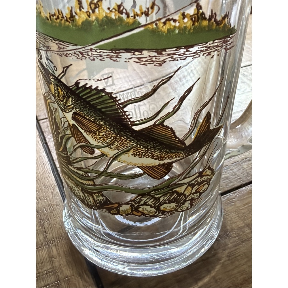 Schmidt Beer Beer Mug Clear Walleye Fish Collector Series‎ IV Stein